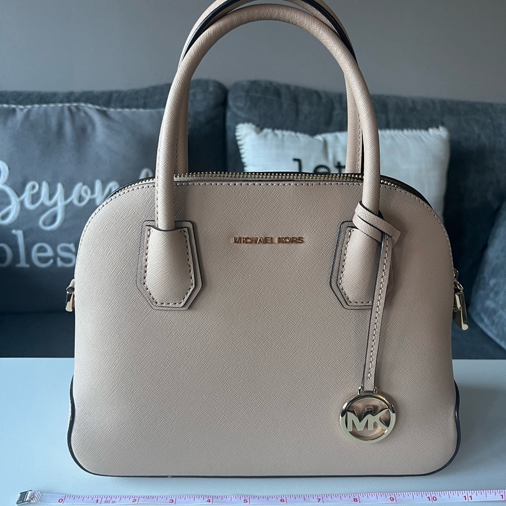Michael Kors Taupe Satchel Bag
